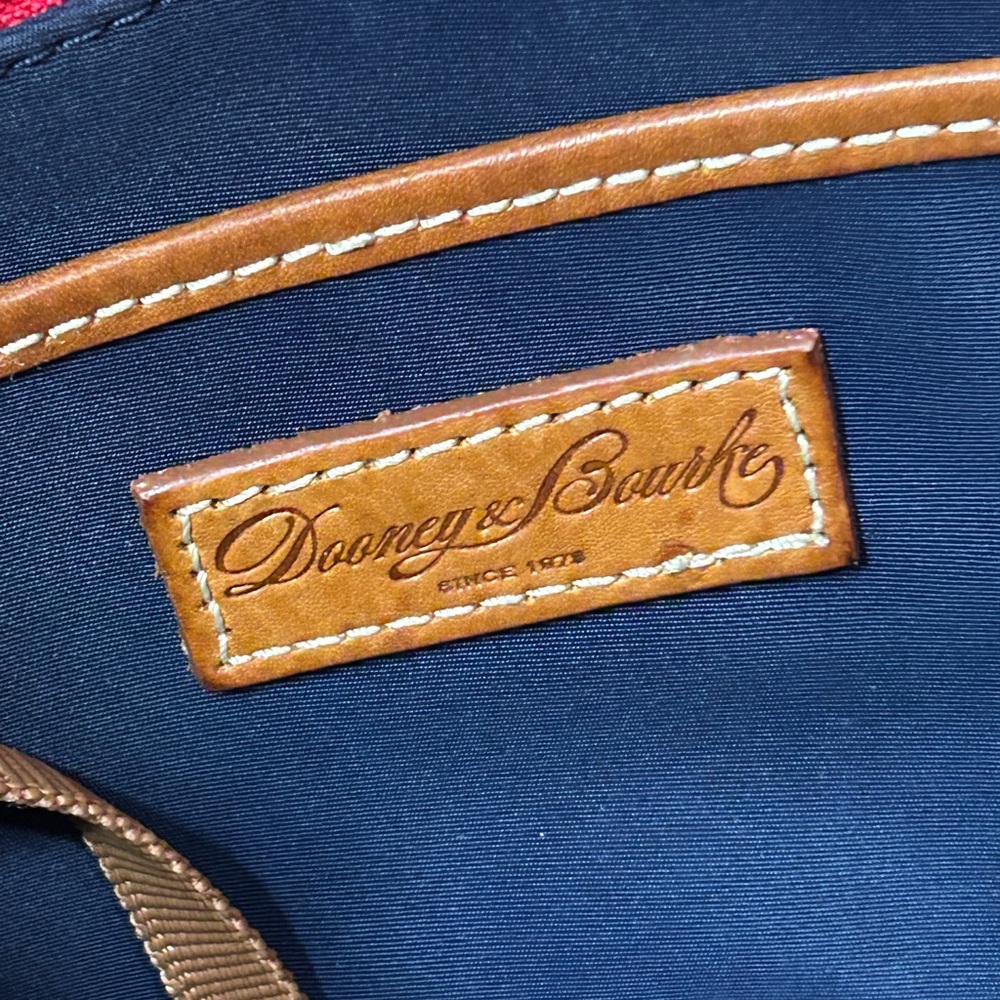 Dooney & Bourke Pink Nylon Bag Purse with Leather Handles and Crossbody Strap - Picture 7 of 15